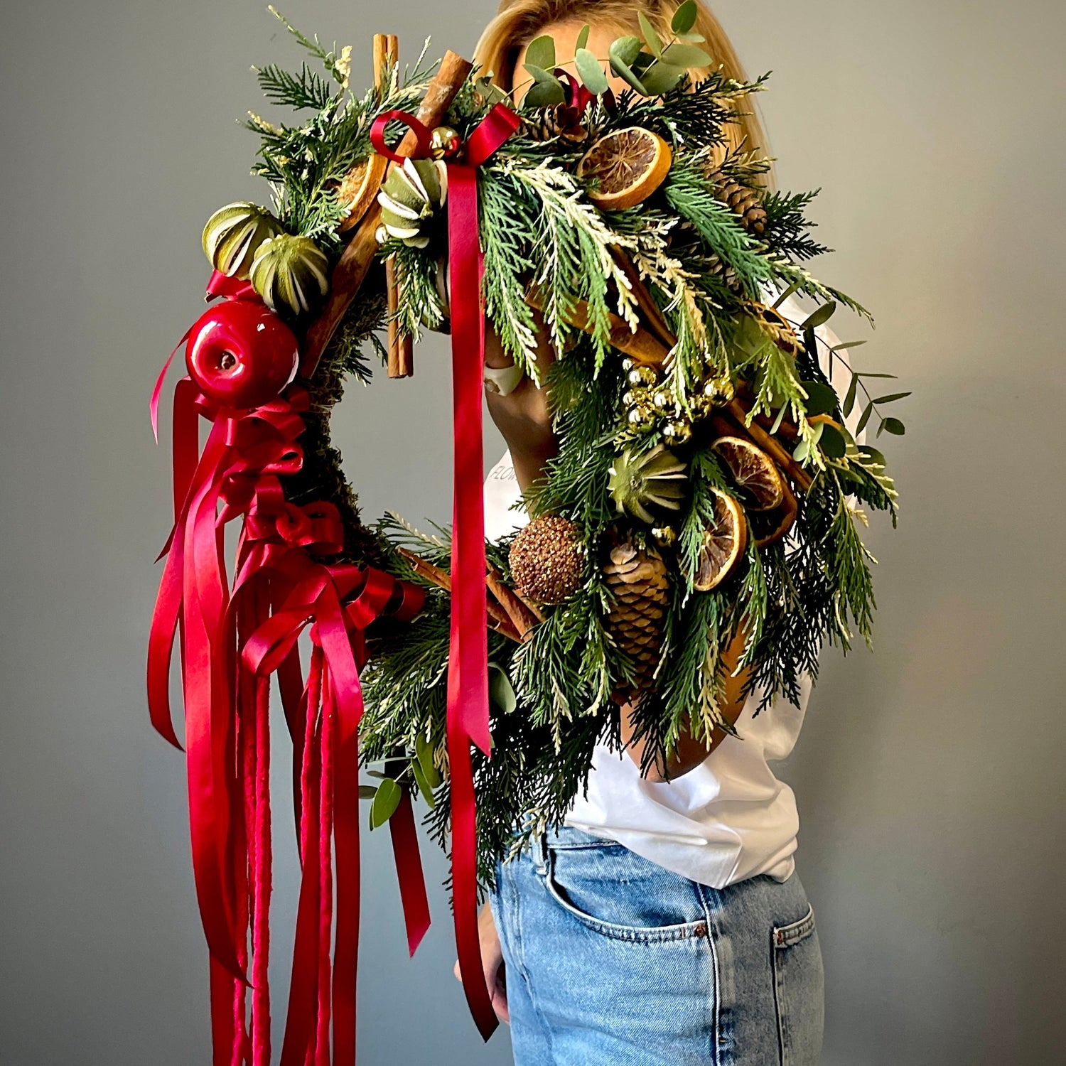 christmas wreath genova delivery