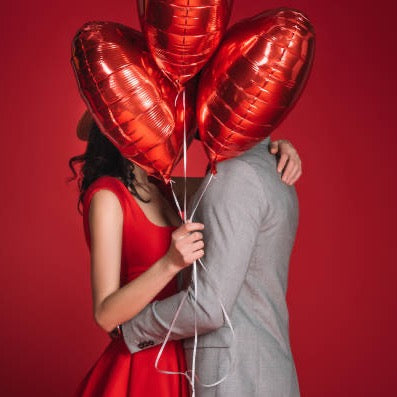 Palloncino a cuore rosso