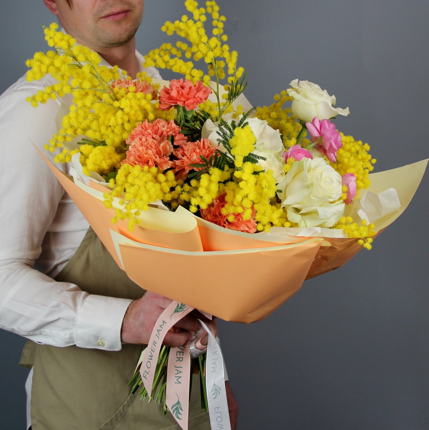 yellow mimosa bouquet