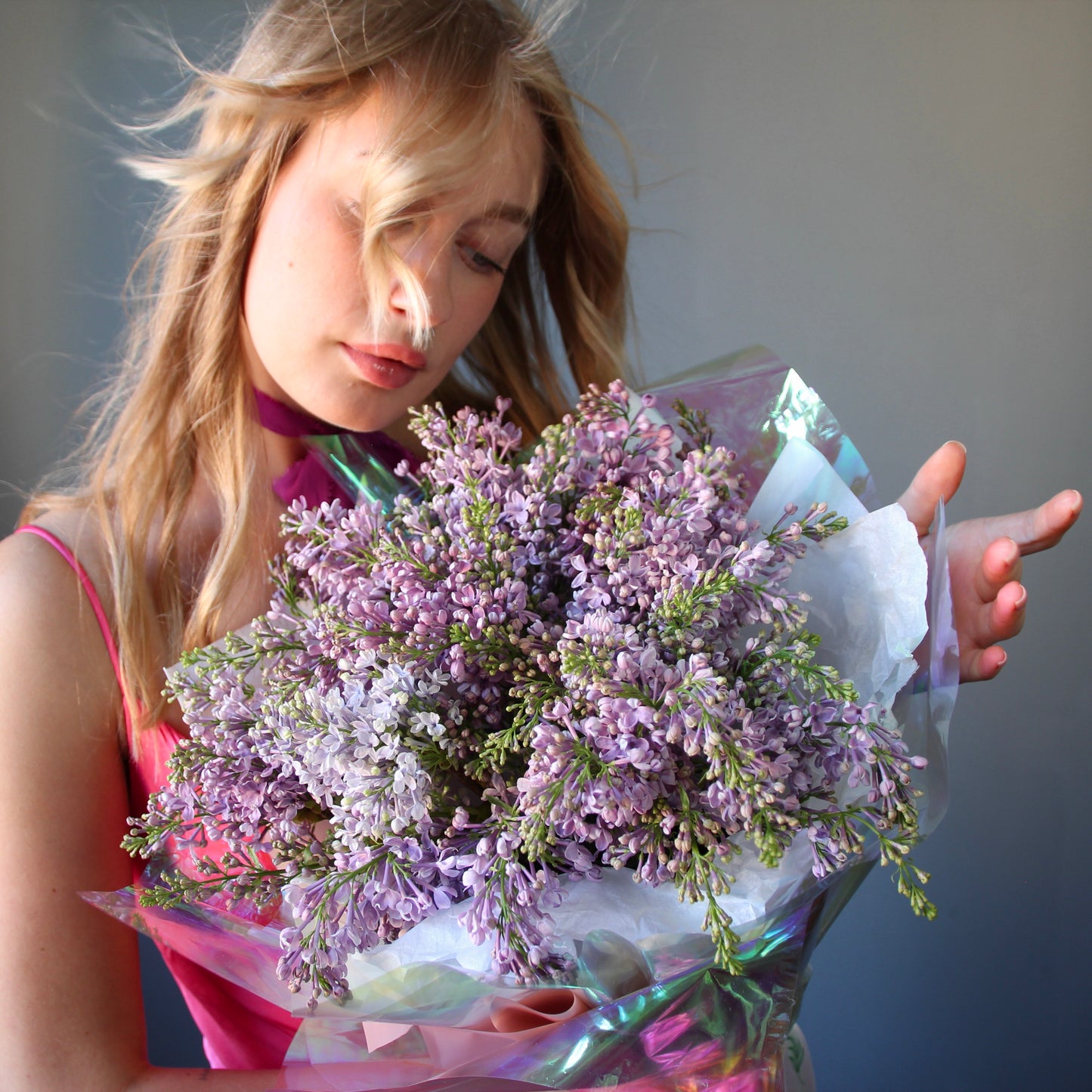 beautiful girl with flowers