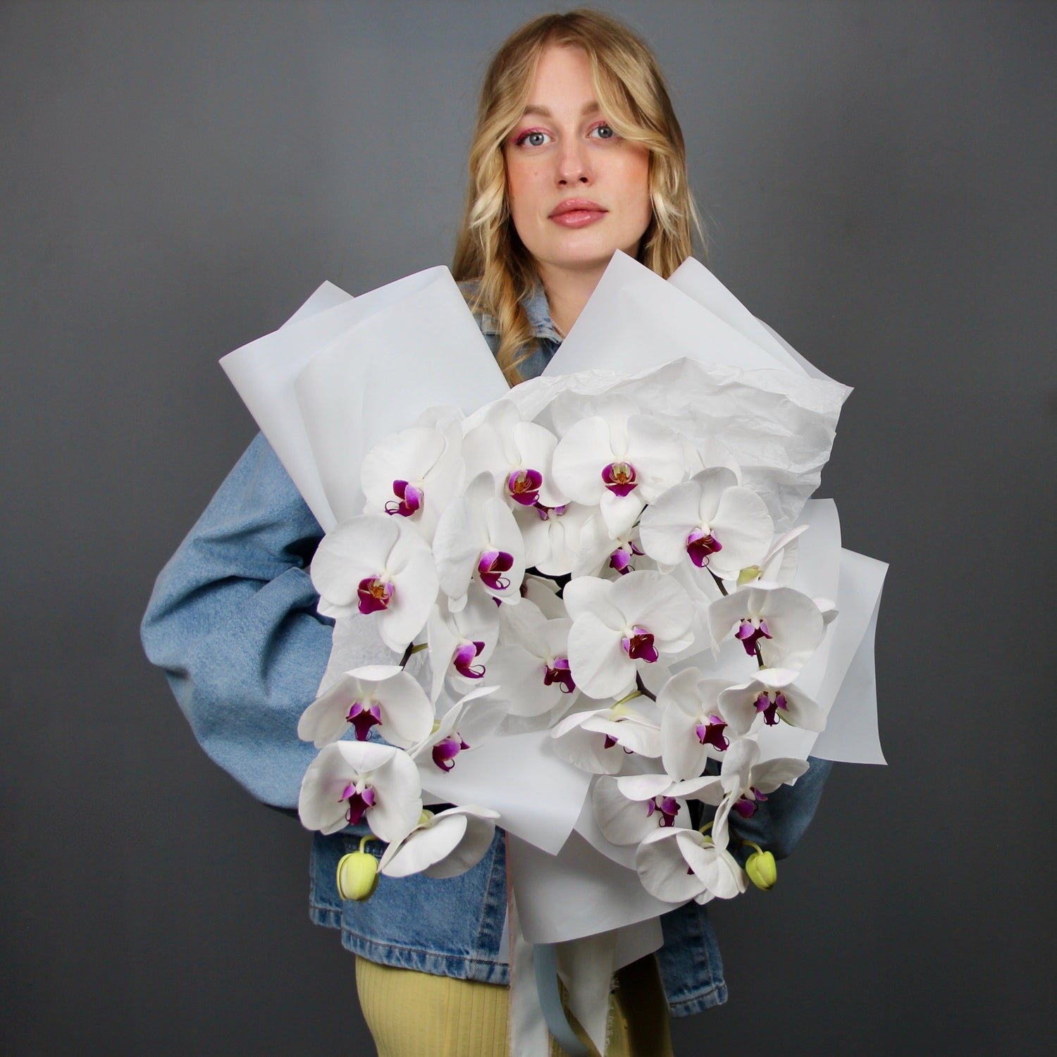 white Phalaenopsis bouquet  Genoa Bouquet of Flowers