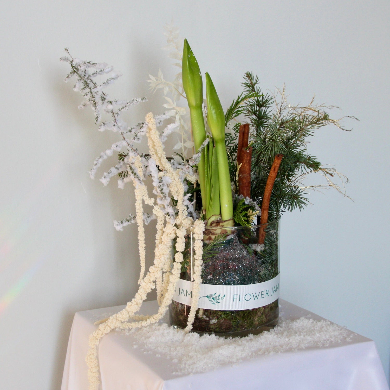 artificial preserved flower christmas arrangement
