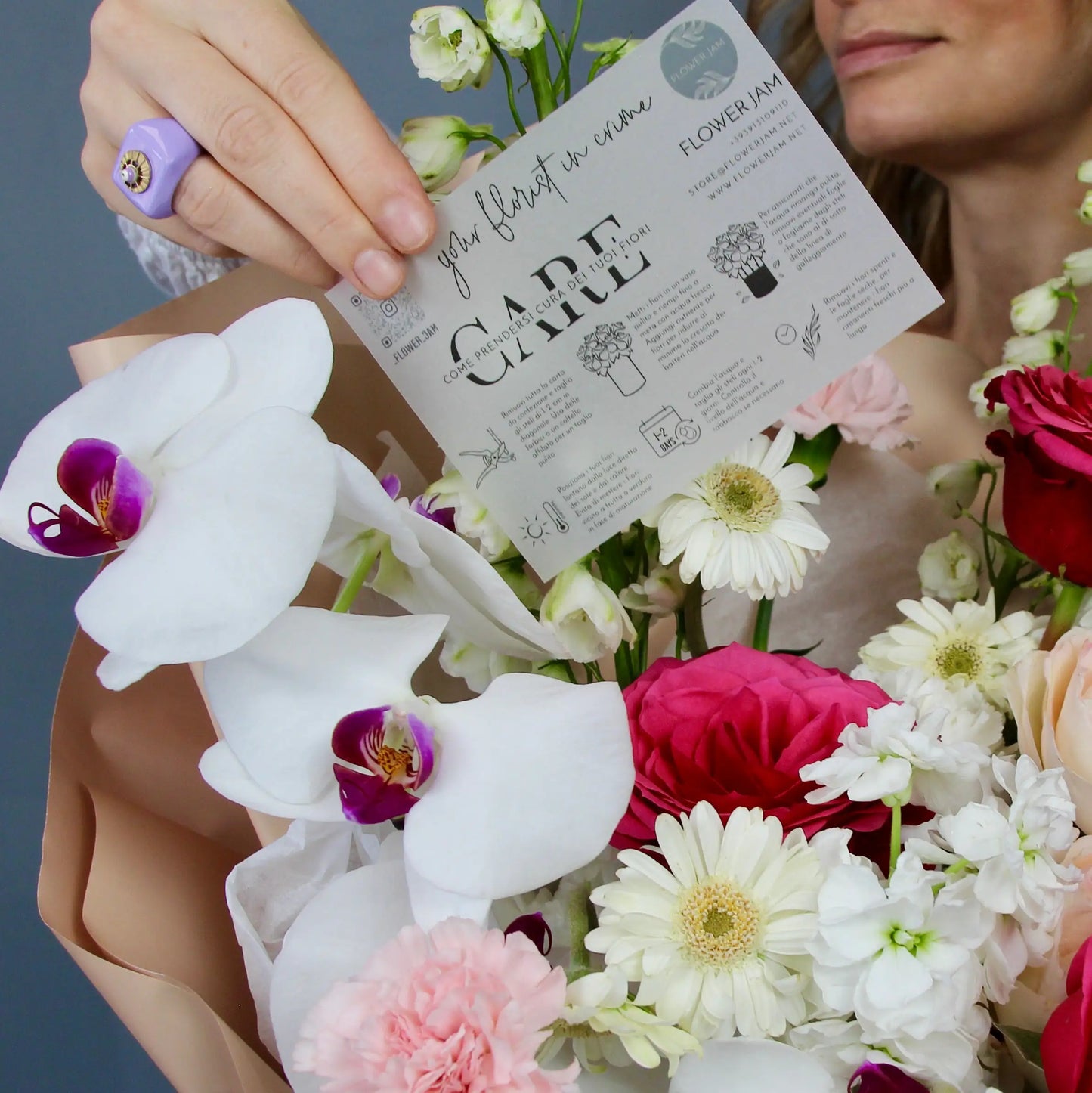 flower care instruction genova Bouquet of Flowers