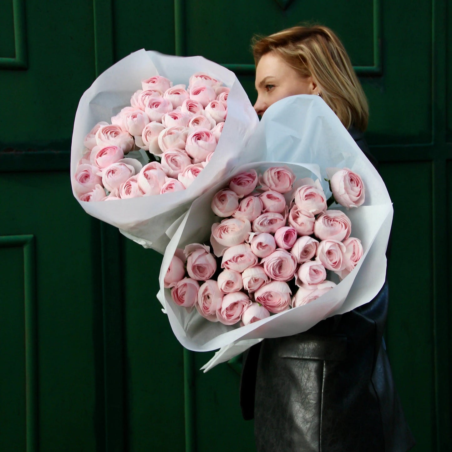 pink flowers Bouquet of ranunculus