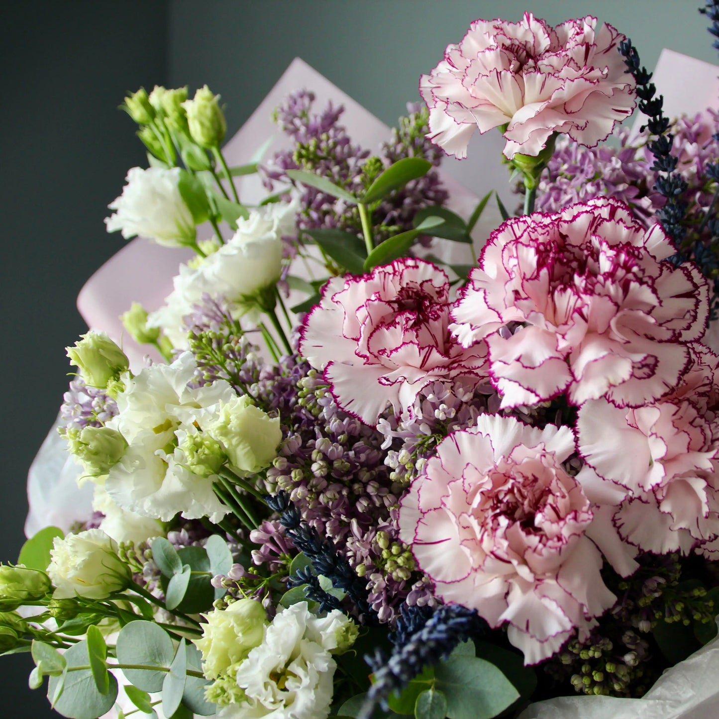 syringa lisianthus flower bouquet