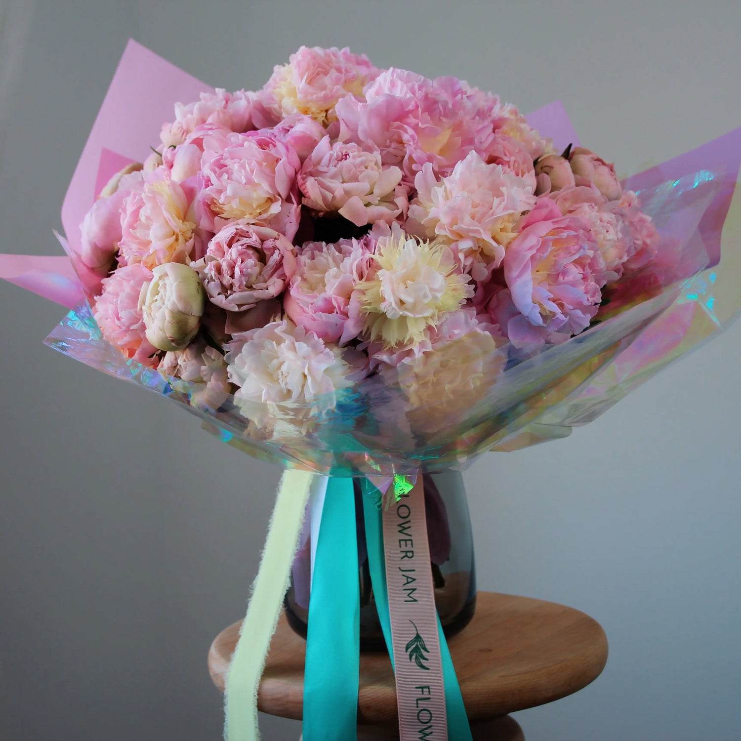 bouquet of pink peonies