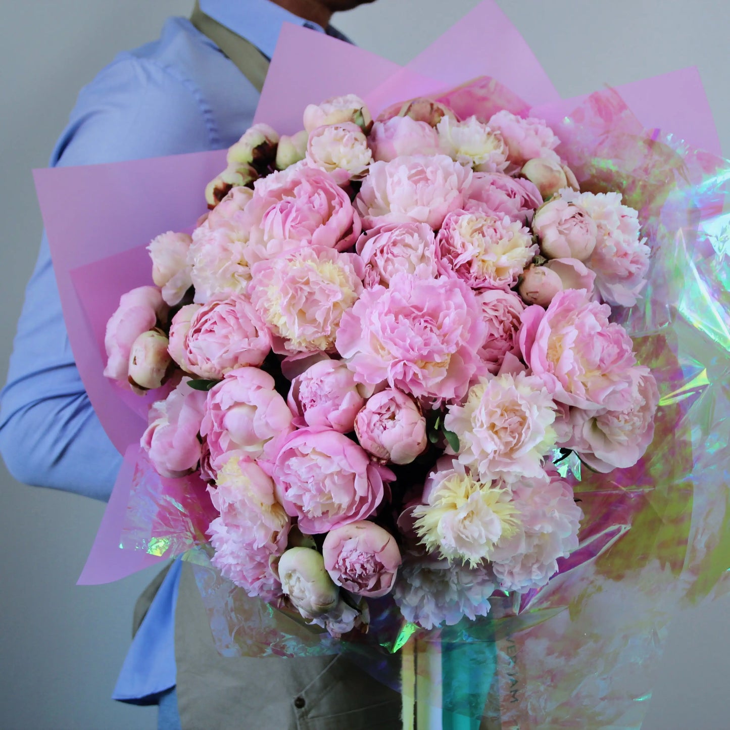 bouquet of pink peonies