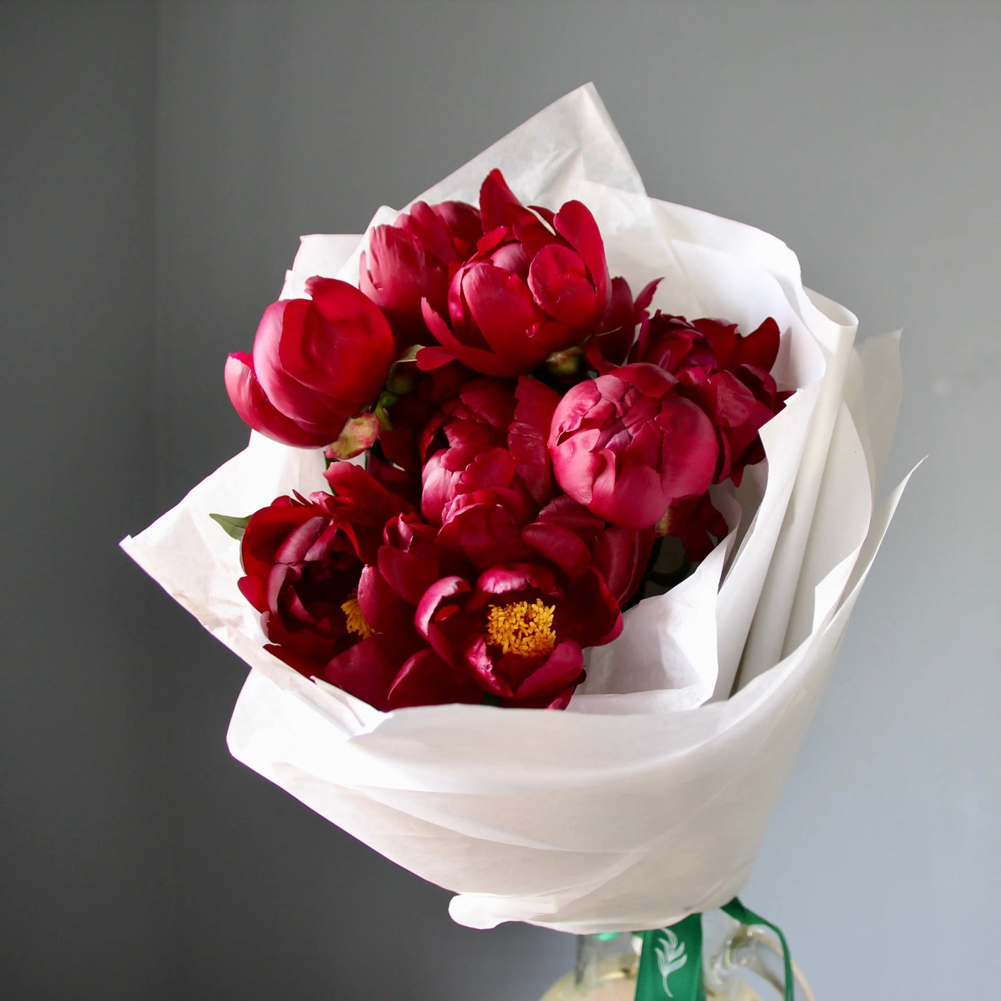 bouquet of red peonies