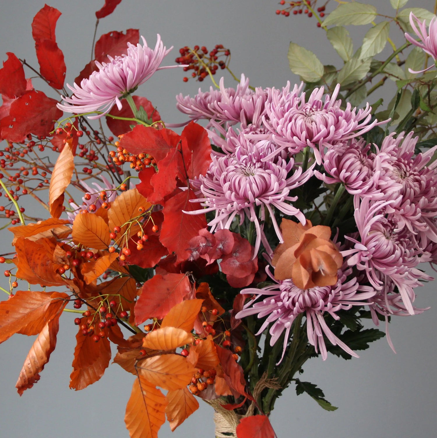 bouquet of big colorful flowers