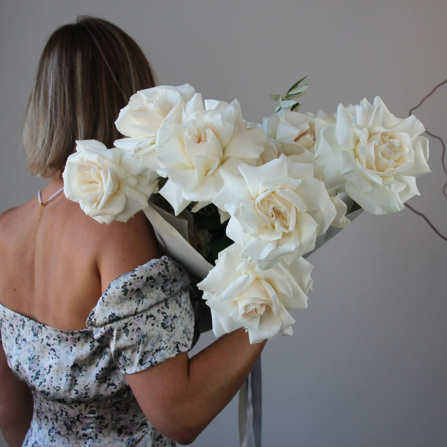white garden roses