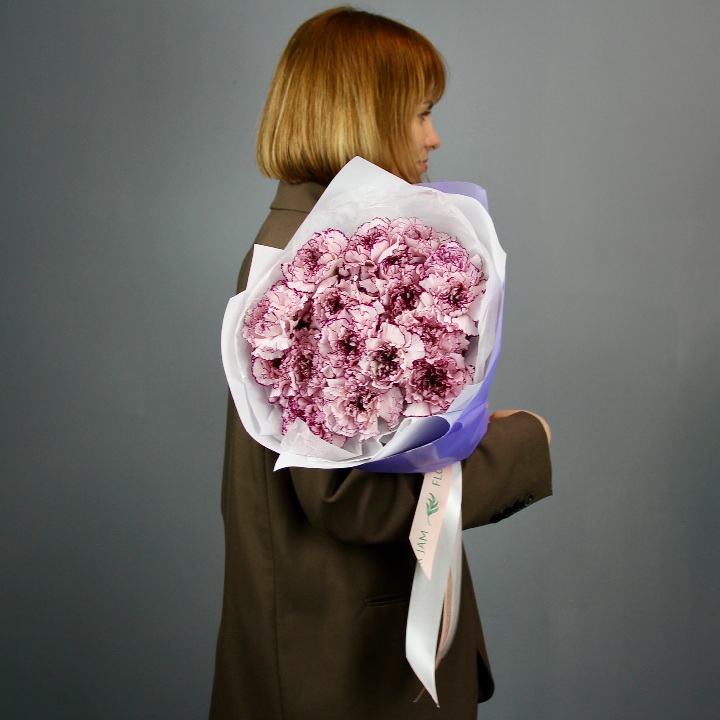 purple bouquet delivery in Genoa  Bouquet of Flowers