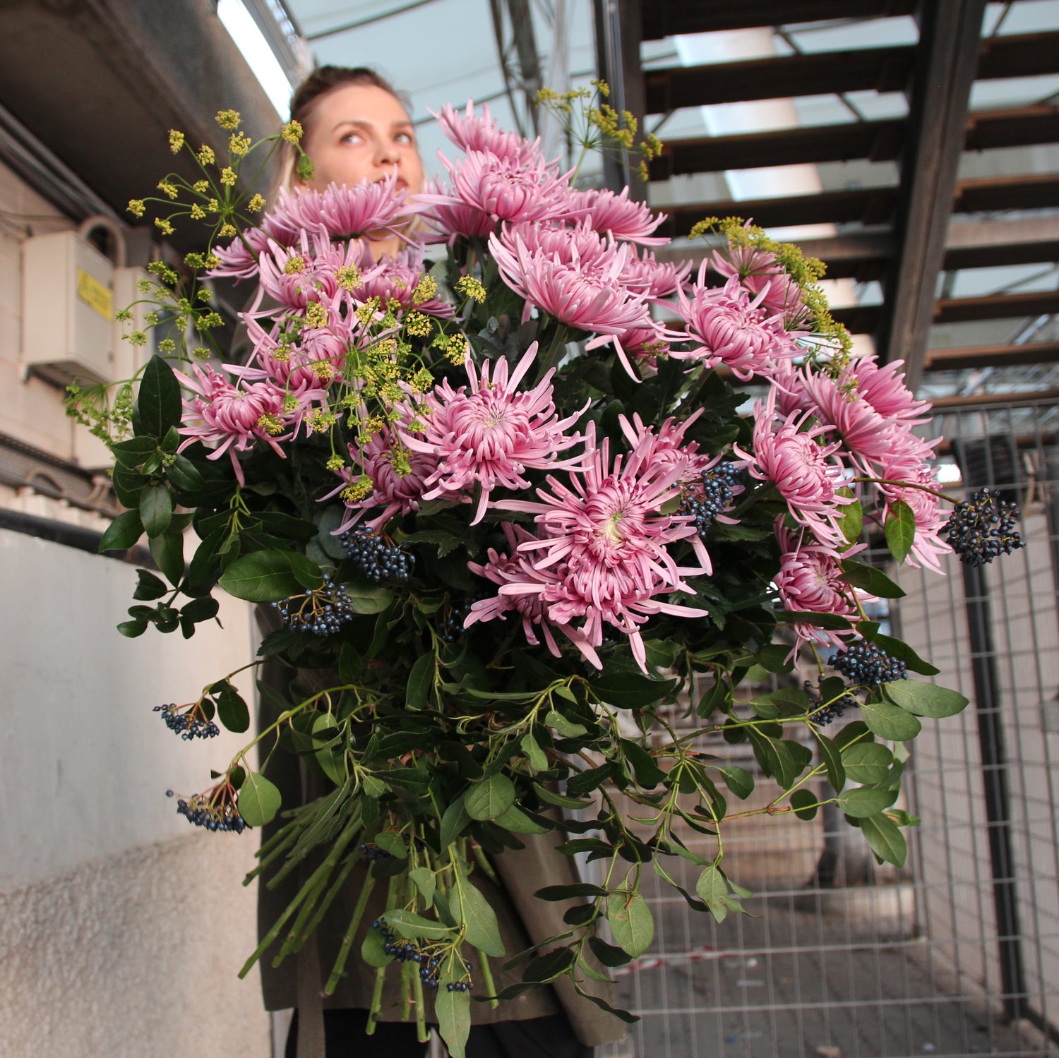 bouquet di crisantemi in Genova, fiera di genova Bouquet of Flowers