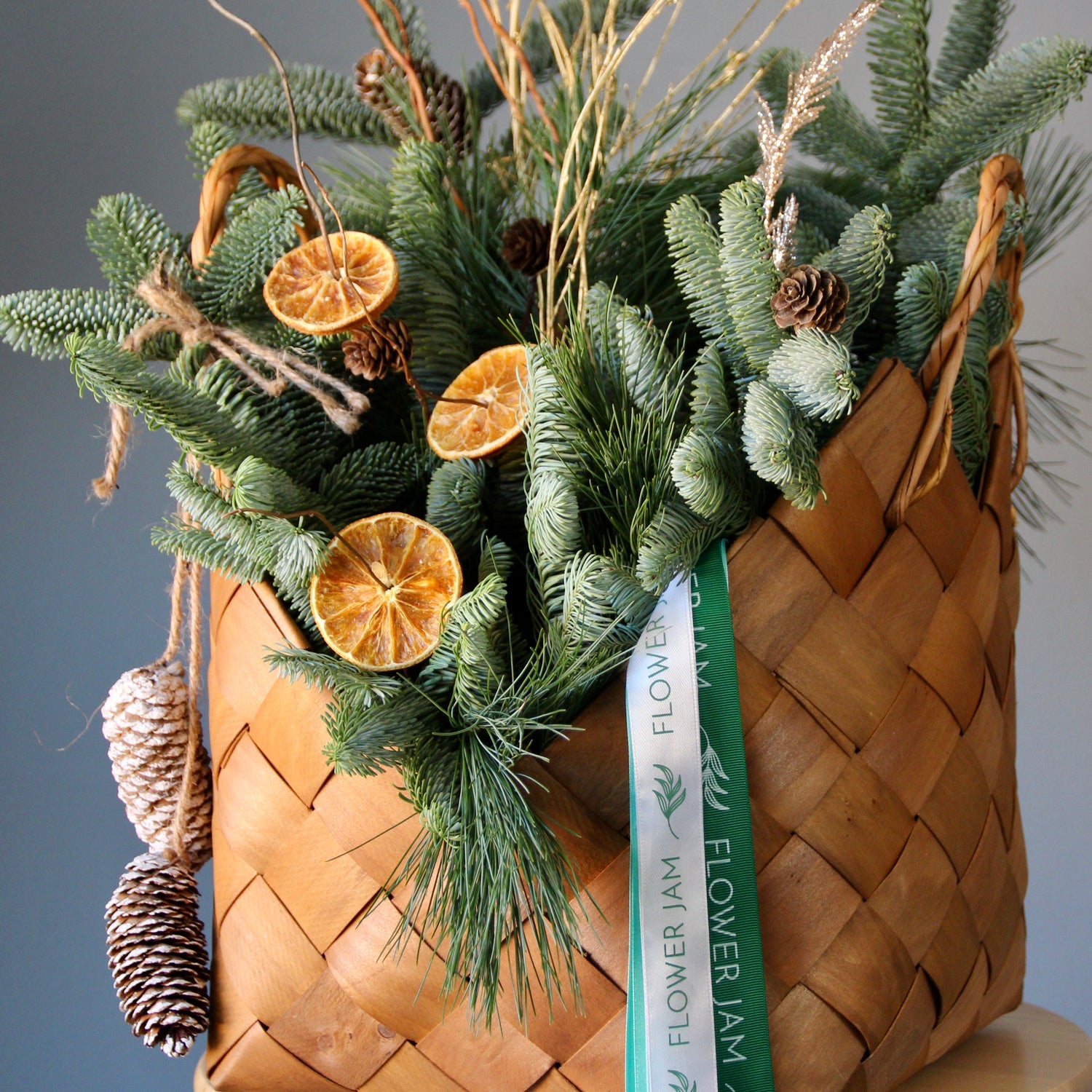 flowers in a basket 